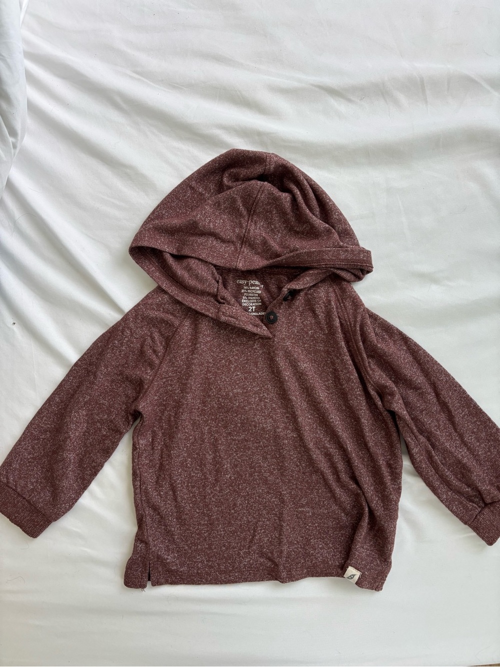 Toddler Hoodie Pullover Sweatshirt in Maroon - Cozy Everyday Top